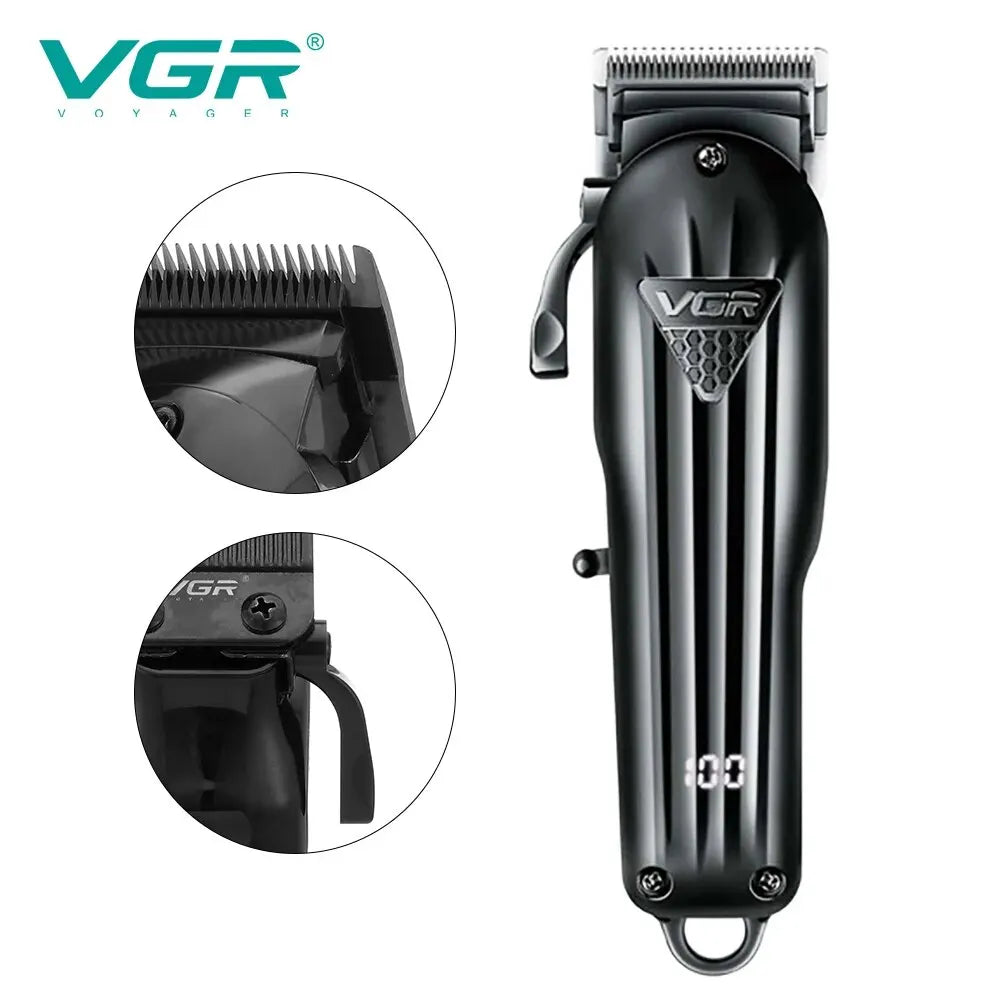 VGR V-282 Hair Cutting Machine Professional Electric Trimmer Rechargeable Barber Hair Clipper Cordless for Men