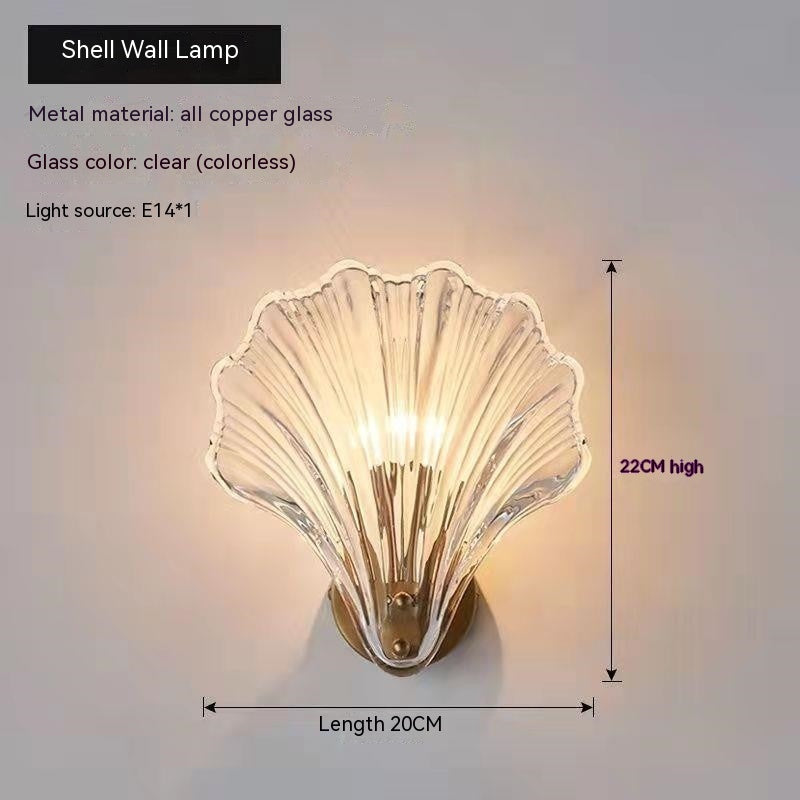 Simple Shell Glass Master Bedroom Italian Room Bedside Living Room Aisle Stair Background Wall Lamp